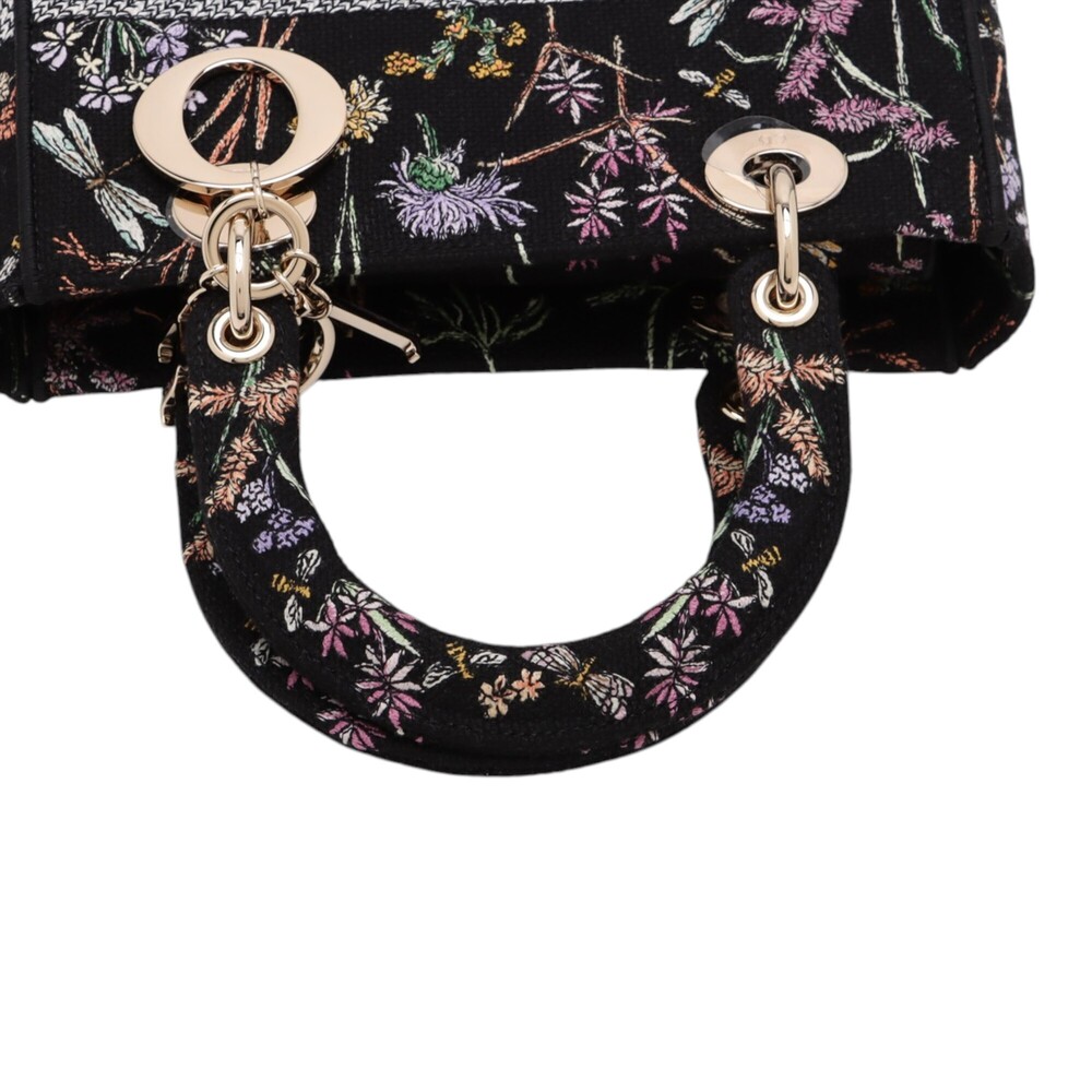Pre-Loved Dior Medium Embroidered Canvas Herbarium Lady D Lite - Picture 9 of 10